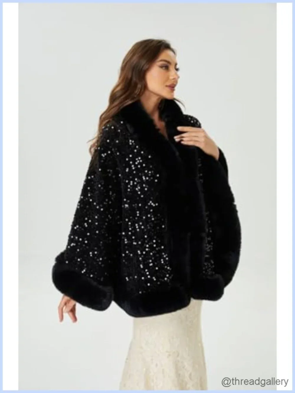 Faux Fur Wrap Shawl Stole Cape Winter Wedding Prom Party